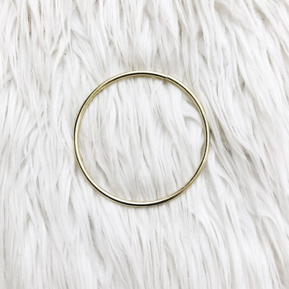 large brass o ring keychain