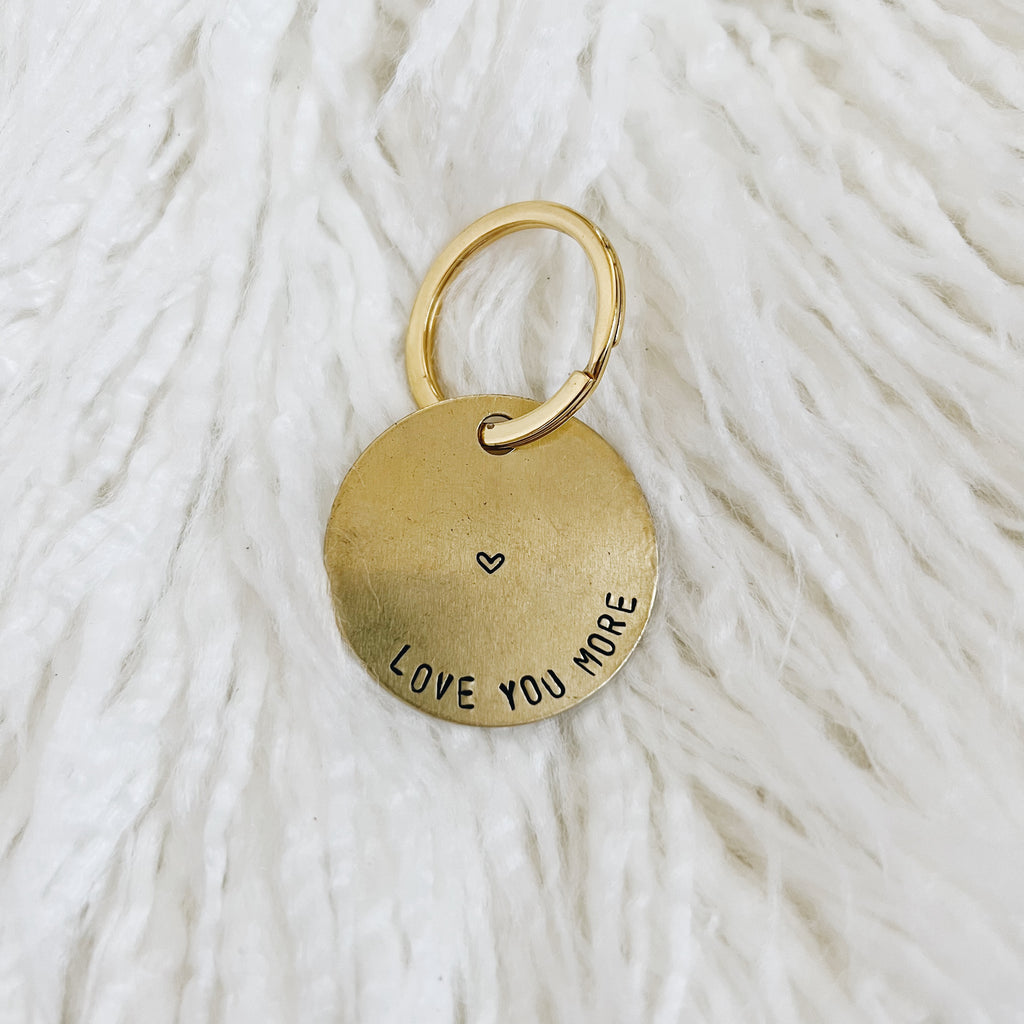love you more brass tag