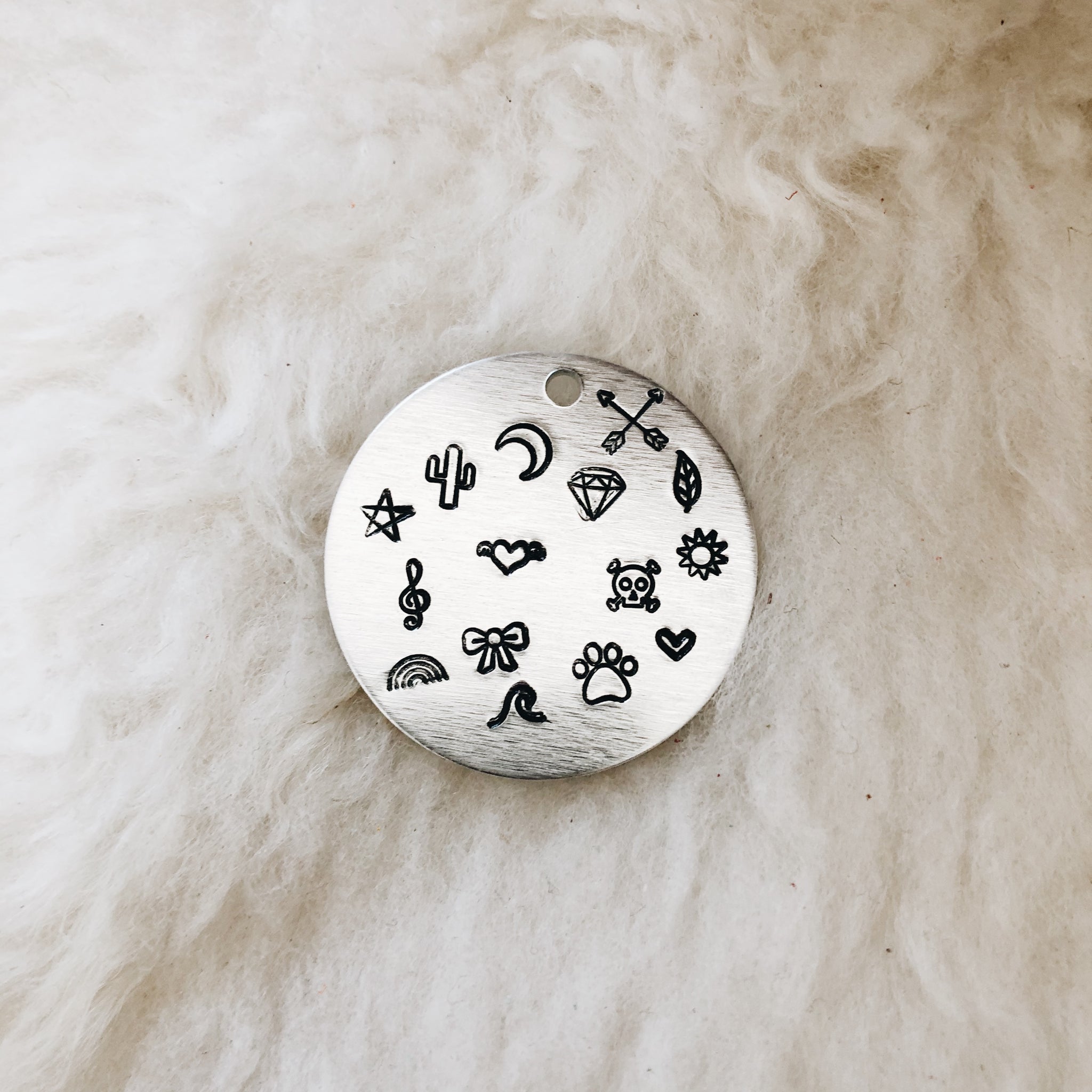 personalized silver tag