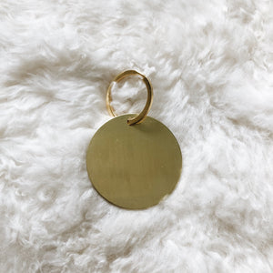 large personalized brass tag