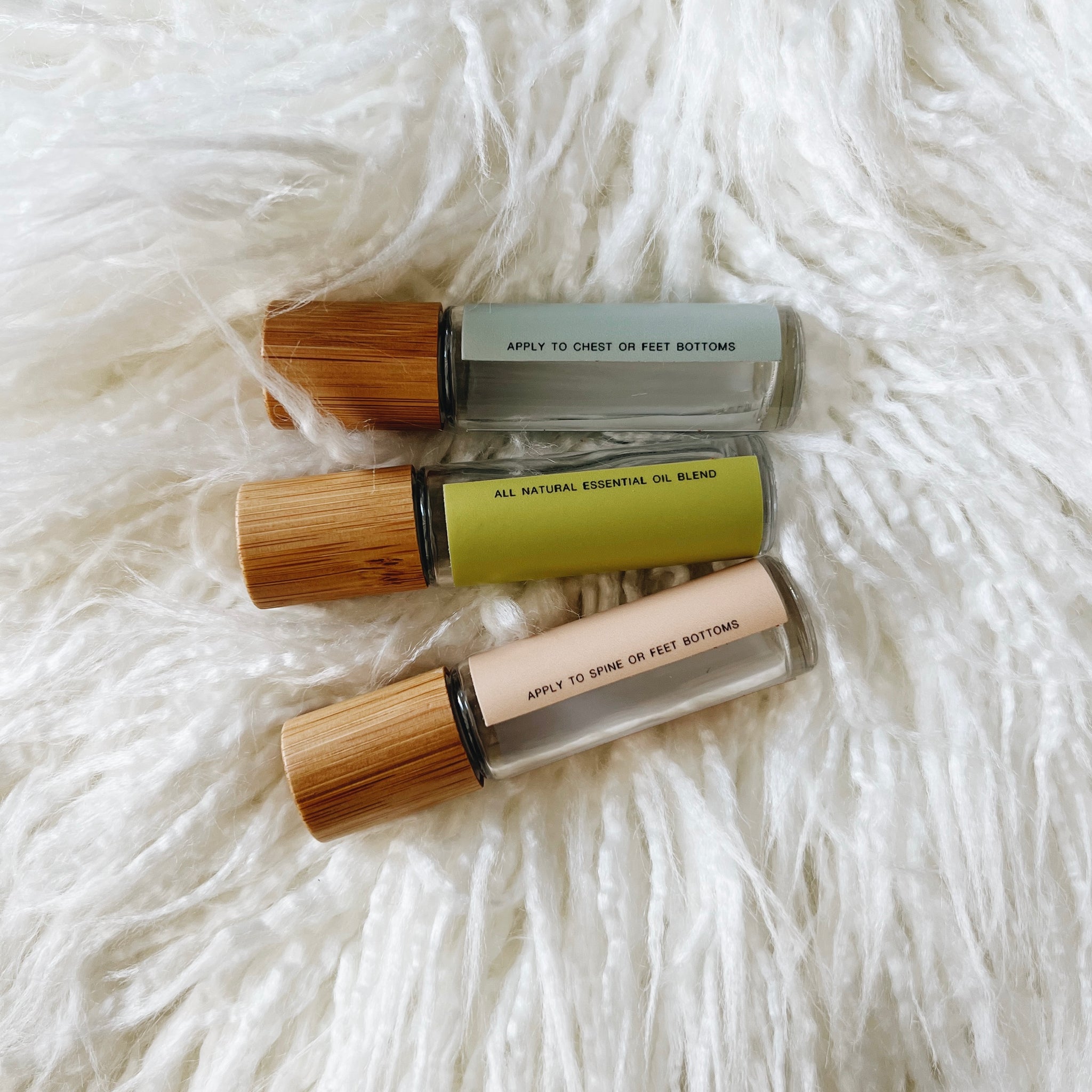 bamboo roller bottle & sticker set