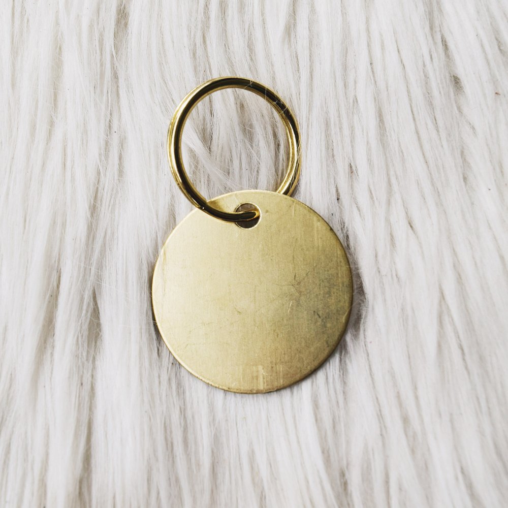 personalized brass tag